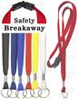 LY-403-O 3/8" Safety Break Away Plain Color Lanyards with Key Rings